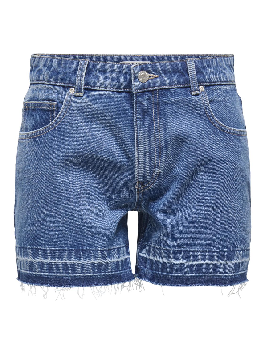 Short Regular Elaine Tiro Medio - Medium Blue Denim