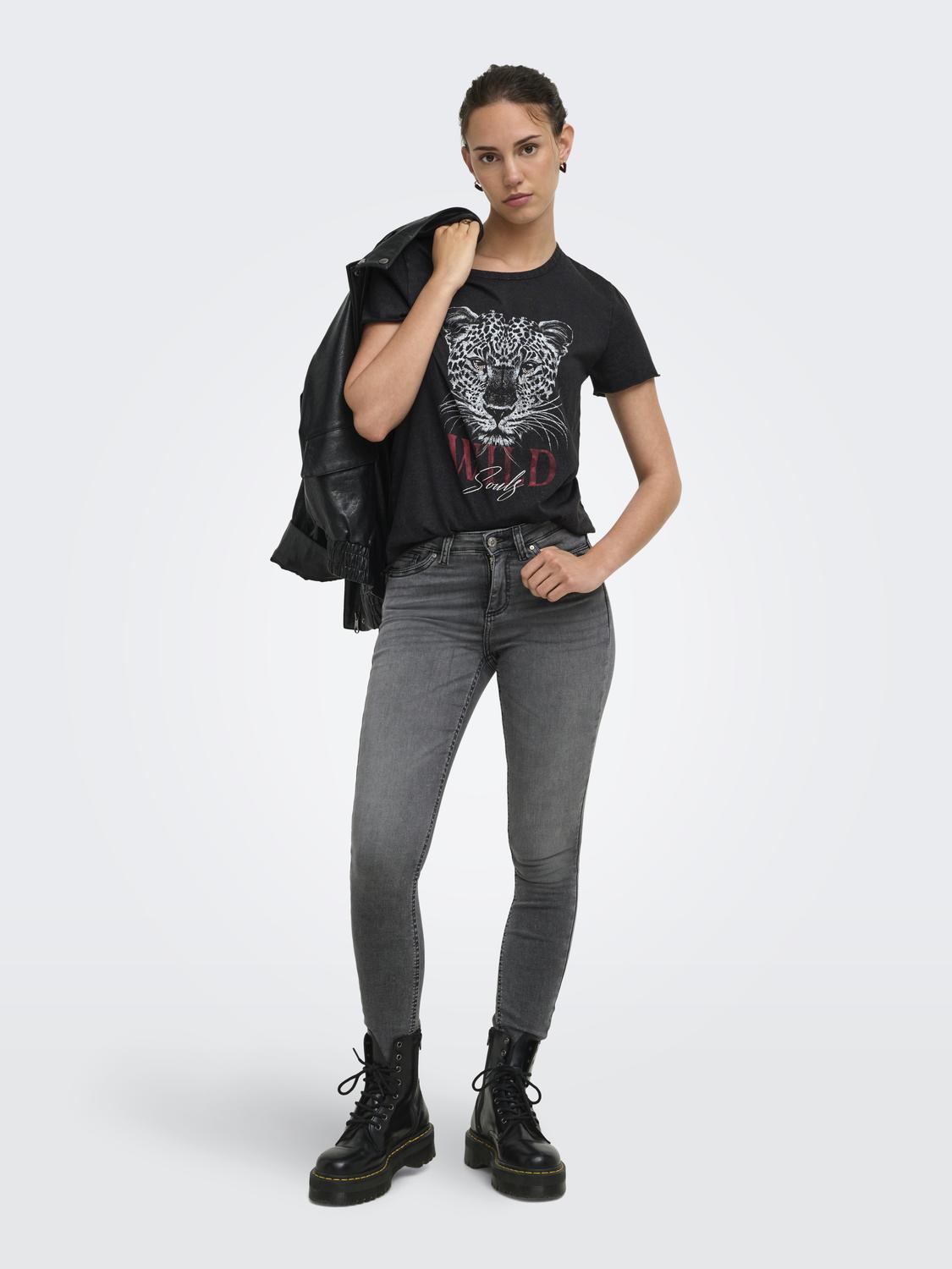 Top Regular Lucy - Black (Wild Soul Leo)