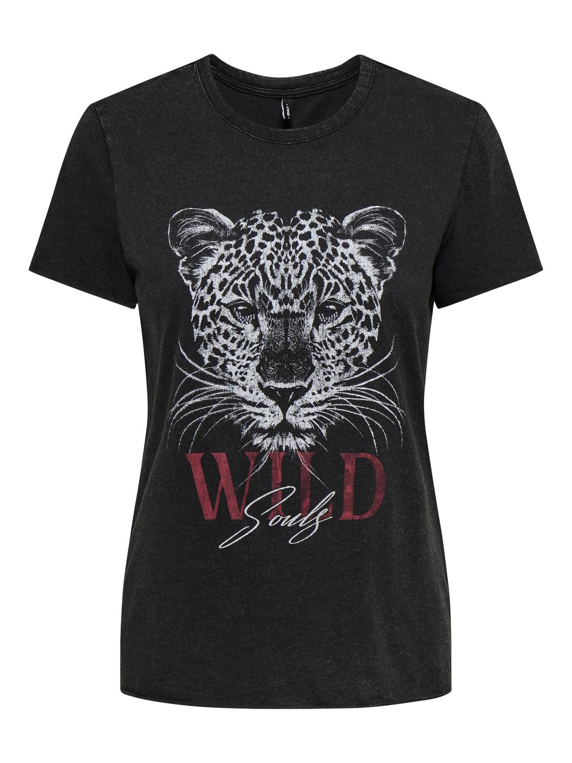 Top Regular Lucy - Black (Wild Soul Leo)