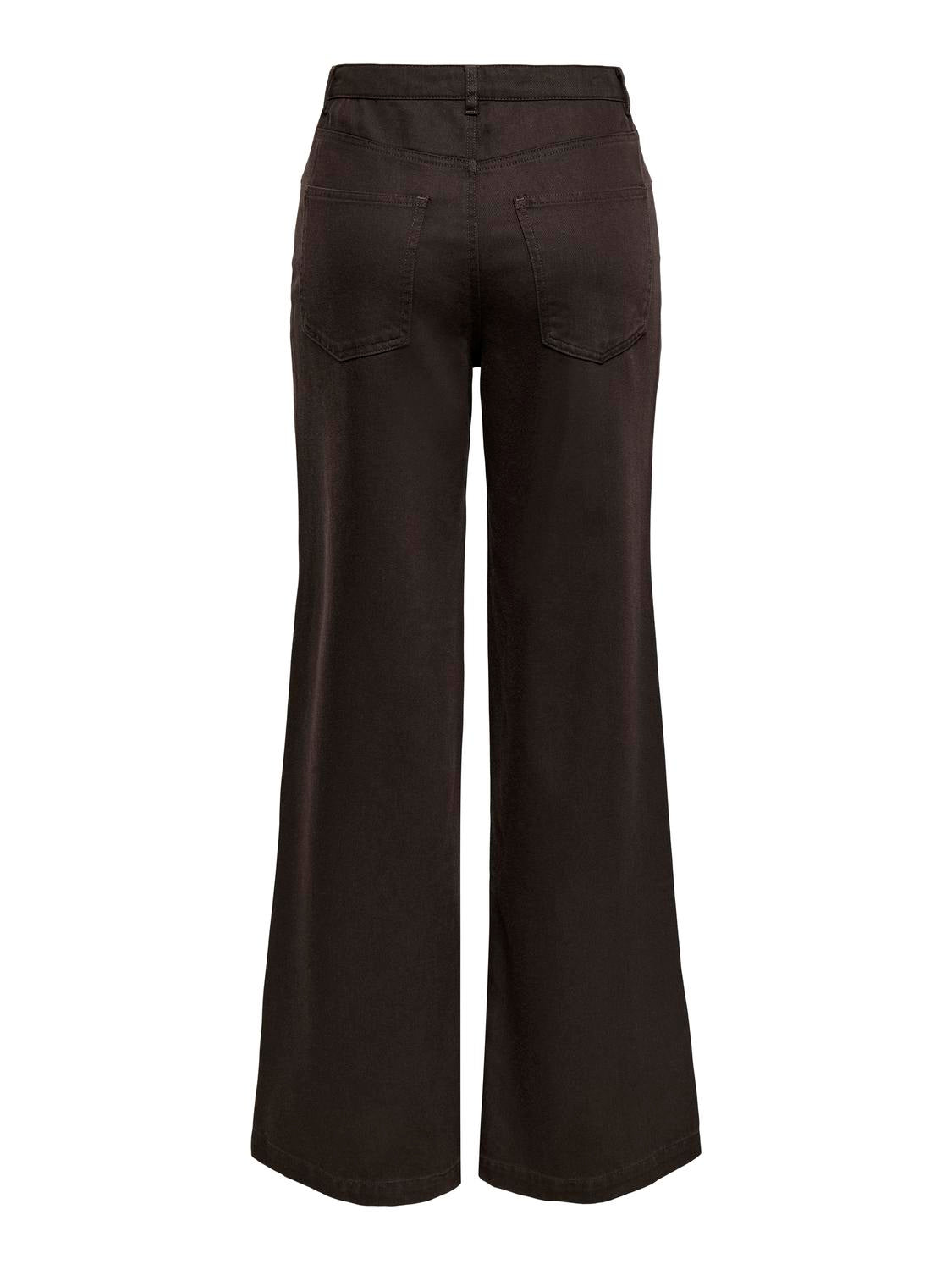 Pantalón Wide Leg Juicy-Soft Tiro Alto - Black Coffee