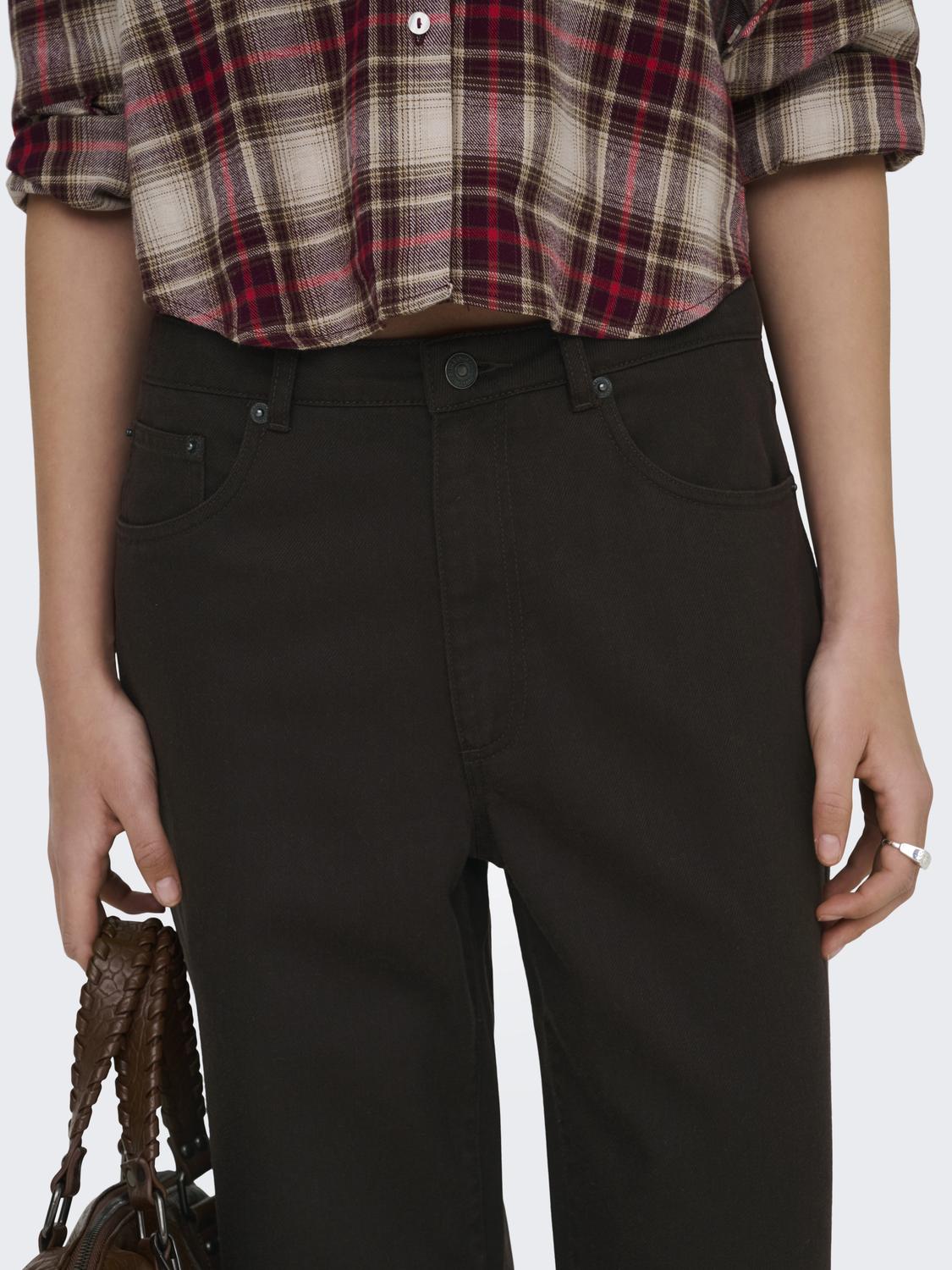 Pantalón Wide Leg Juicy-Soft Tiro Alto - Black Coffee