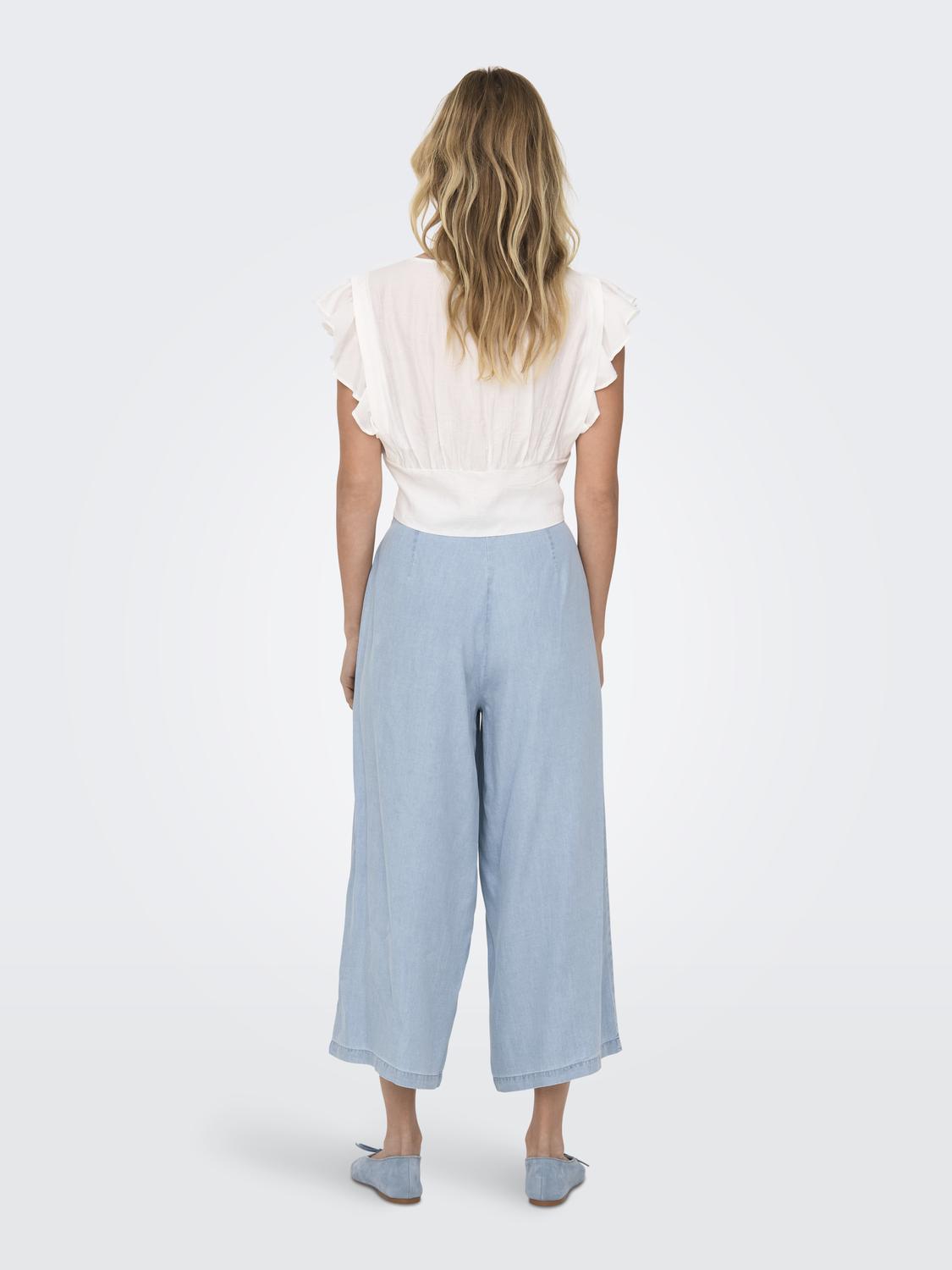 Pantalón Wide Leg Charis - Light Blue Denim