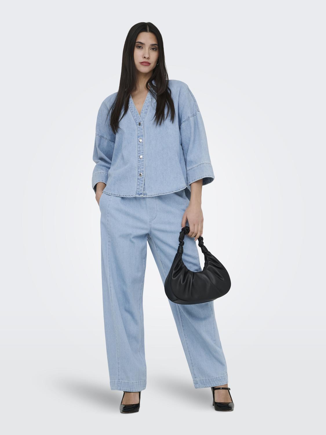 Jean Barrel Vix - Light Blue Denim
