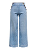 Jean Wide Leg Madison Tiro Alto - Light Blue Denim
