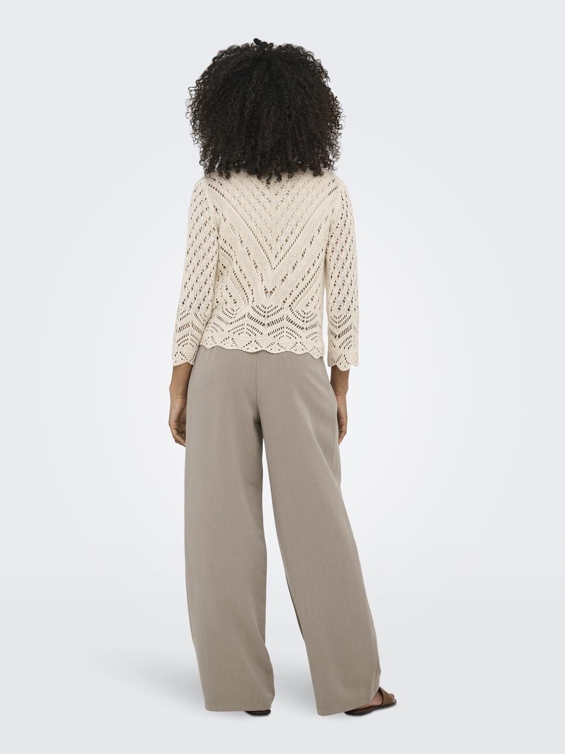 Pantalón Straight Hattie Tiro Alto - Taupe Gray