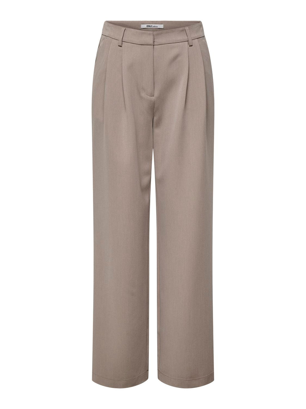 Pantalón Straight Hattie Tiro Alto - Taupe Gray
