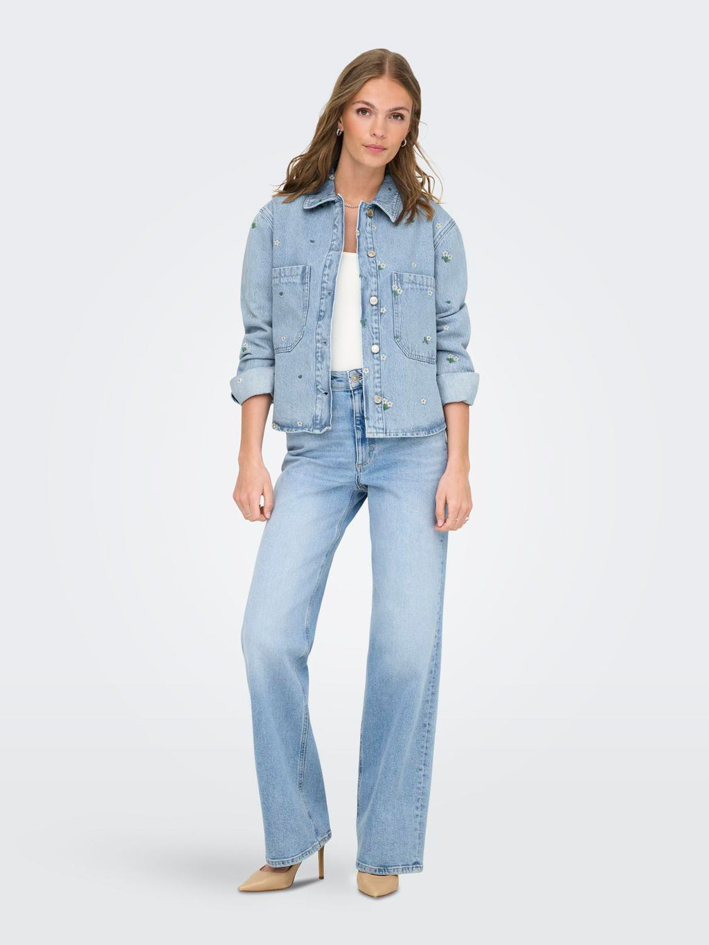 Camisa Oversize Cassie - Light Blue Denim
