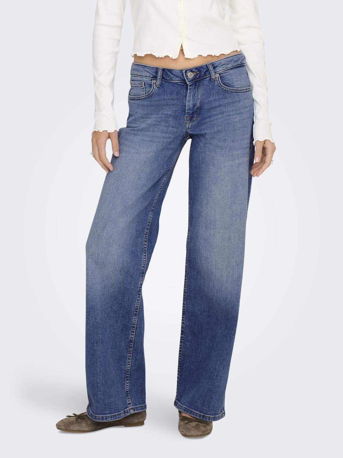 Jean Wide Leg Judy-O Tiro Bajo - Medium Blue Denim