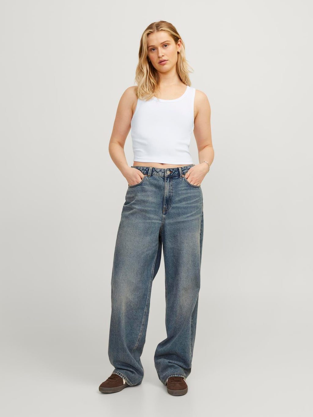 Top Stretch Fallon Rib - Bright White