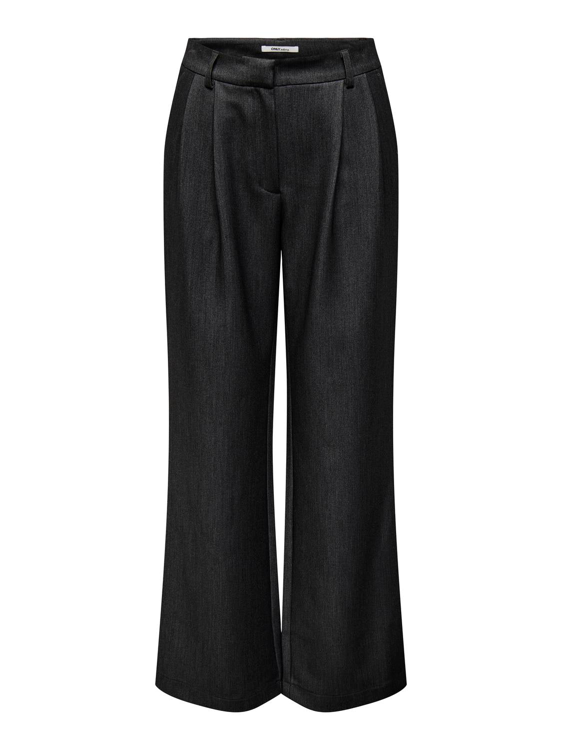 Pantalón Straight Hattie Tiro Alto - Black
