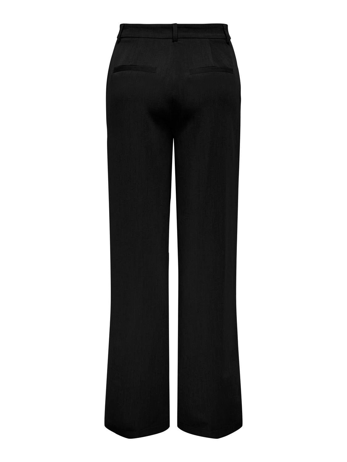 Pantalón Straight Hattie-Lana Tiro Alto W Mel - Black