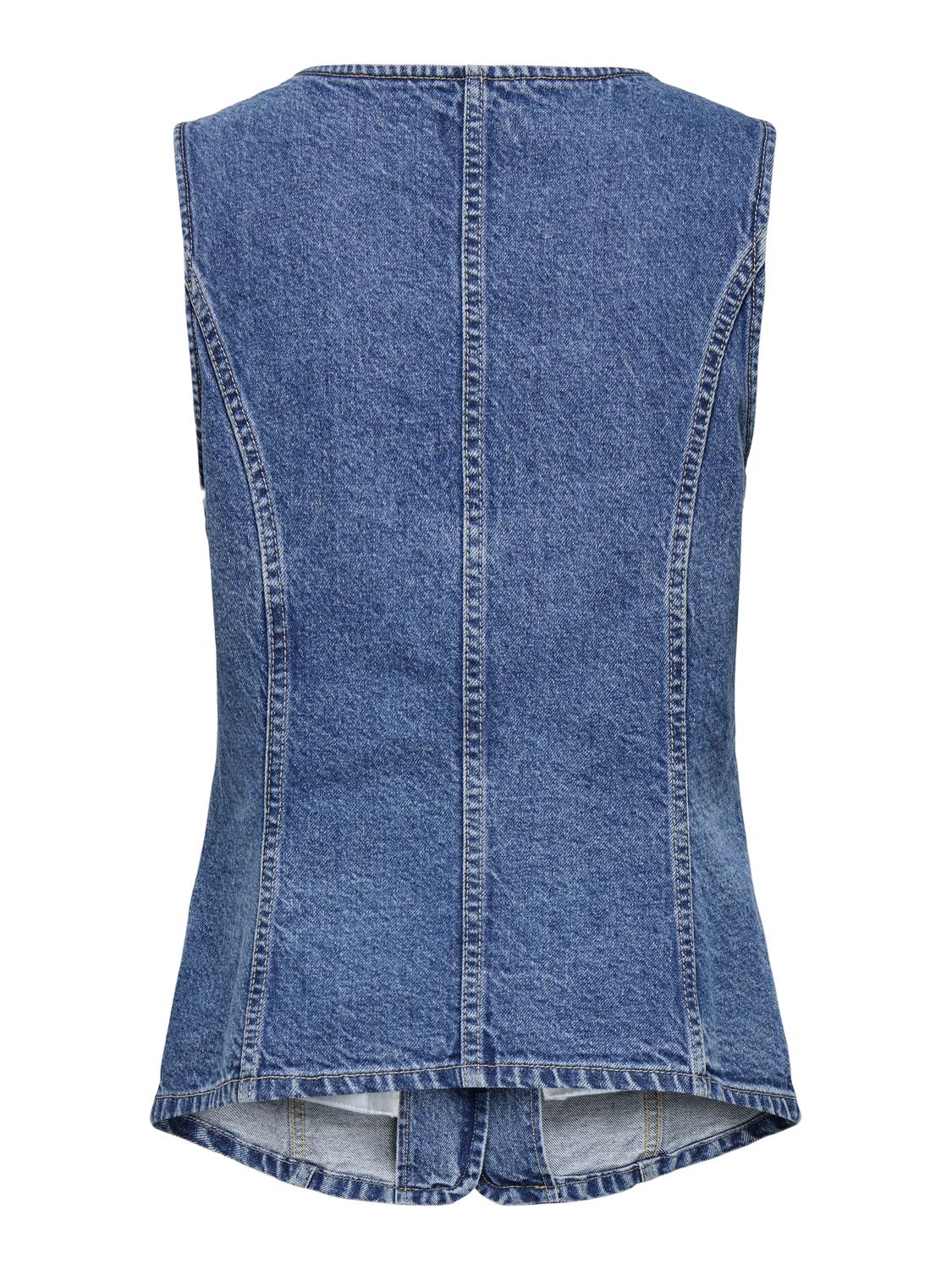 Chaleco Jean Giulina - Medium Blue Denim