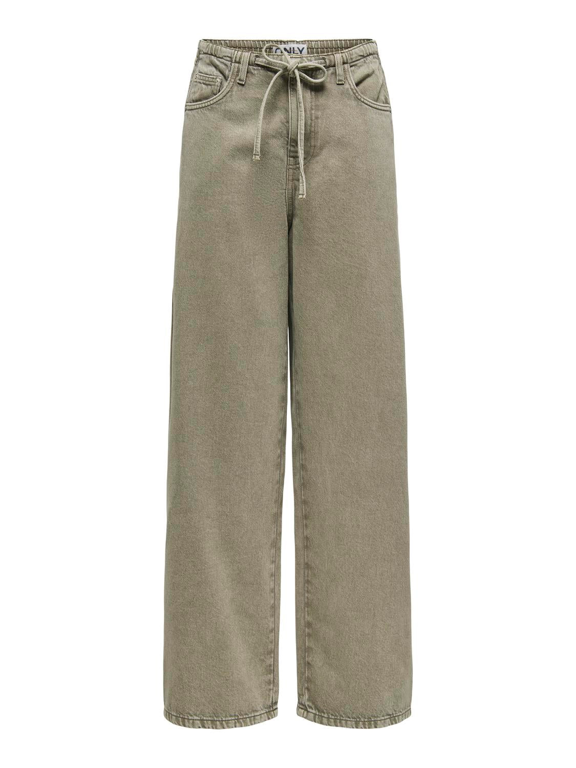 Pantalón Loose Tory Tiro Medio - Smokey Olive