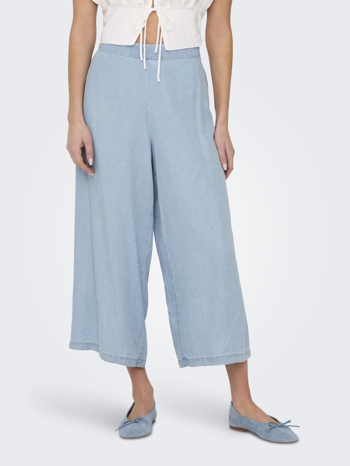 Pantalón Wide Leg Charis - Light Blue Denim
