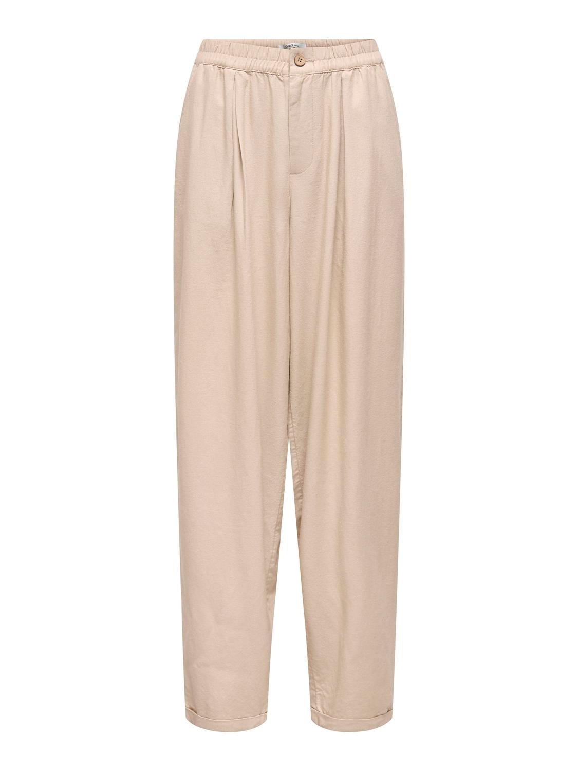 Pantalón Barrel Goa Tiro Alto - Oxford Tan