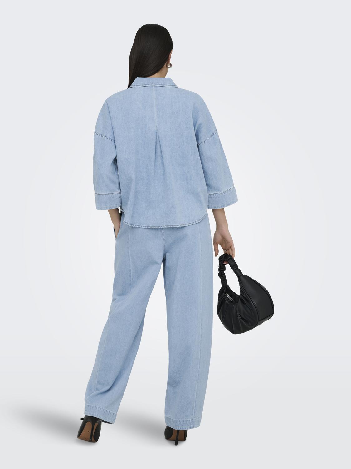 Jean Barrel Vix - Light Blue Denim