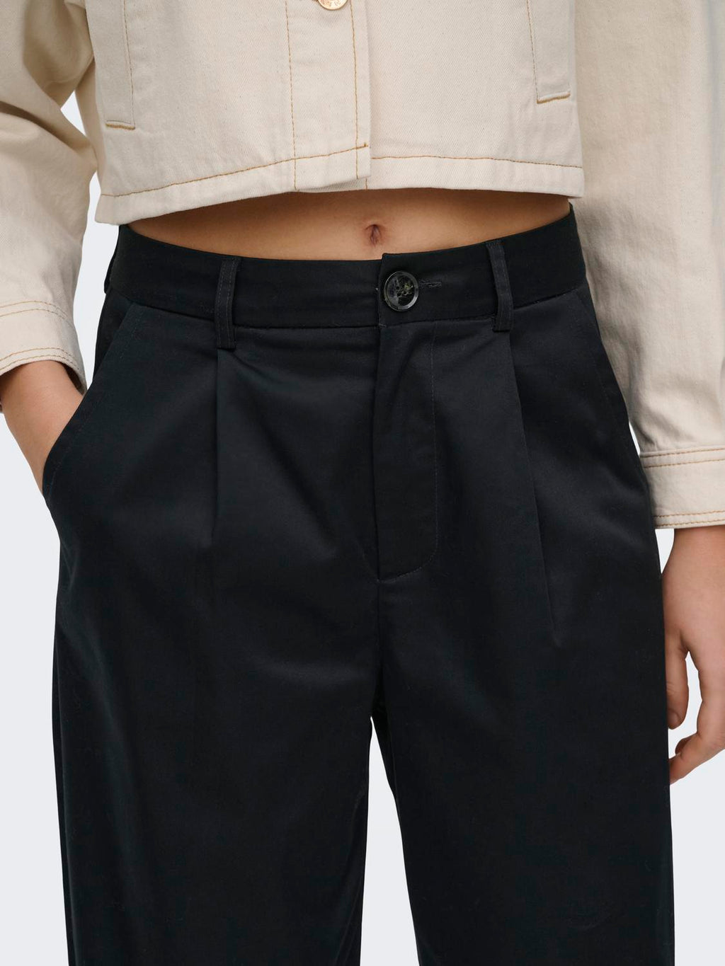 Pantalón Barrel Casil Tiro Alto - Black