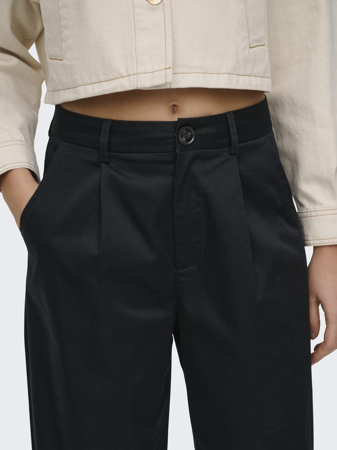 Pantalón Barrel Casil Tiro Alto - Black