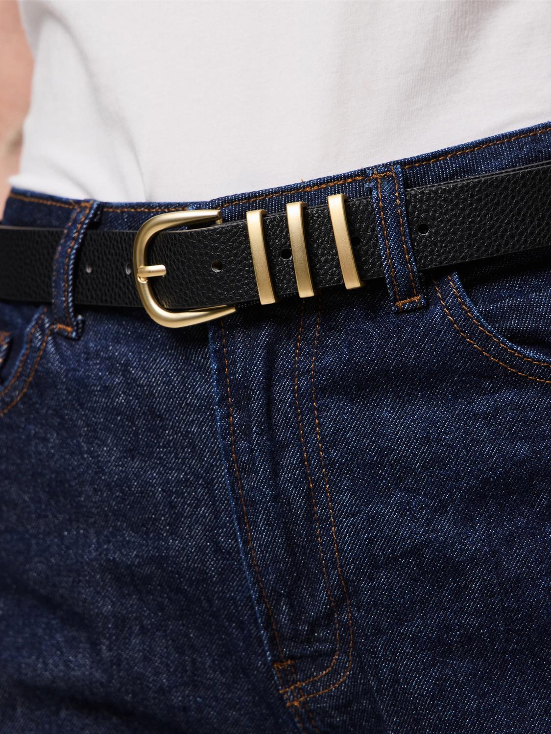 Jean Lea - Black (Gold Buckle)