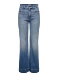 Jean Wide Leg Juicy Tiro Alto - Medium Blue Denim