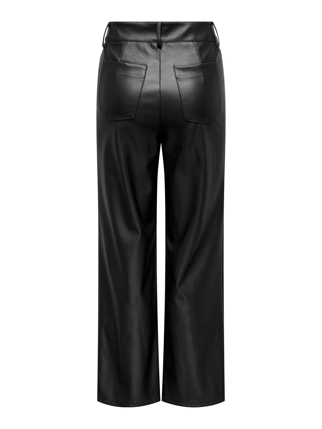 Pantalón Wide Leg Soya Pu Pocket - Black