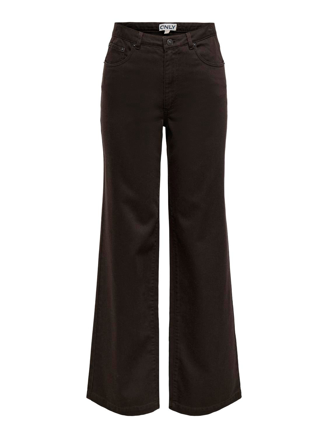 Pantalón Wide Leg Juicy-Soft Tiro Alto - Black Coffee