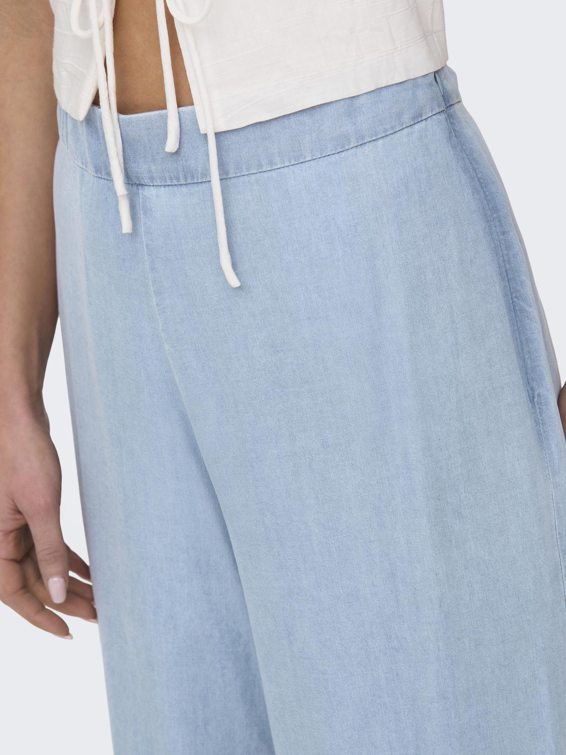 Pantalón Wide Leg Charis - Light Blue Denim