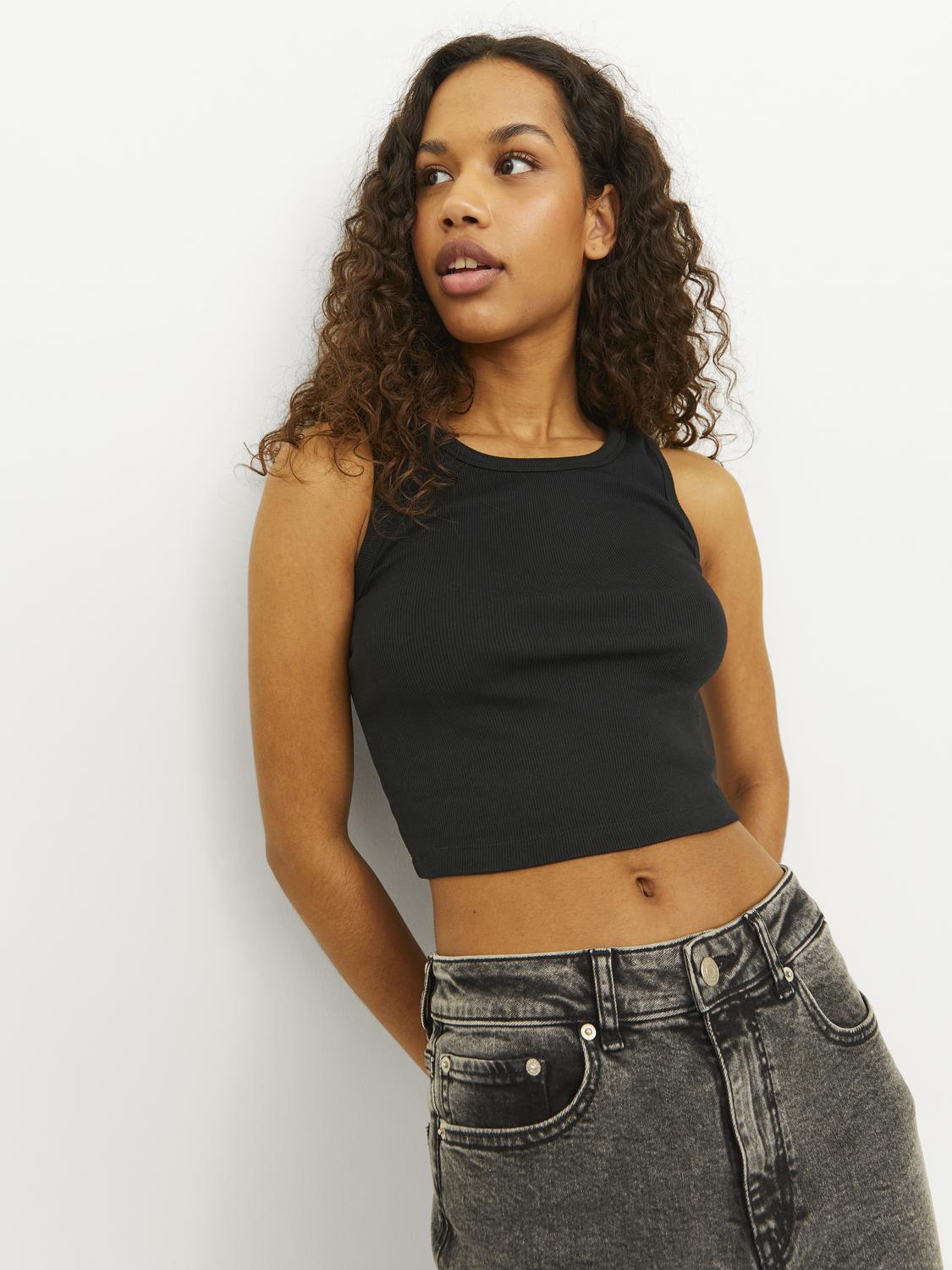 Top Stretch Fallon Rib - Black