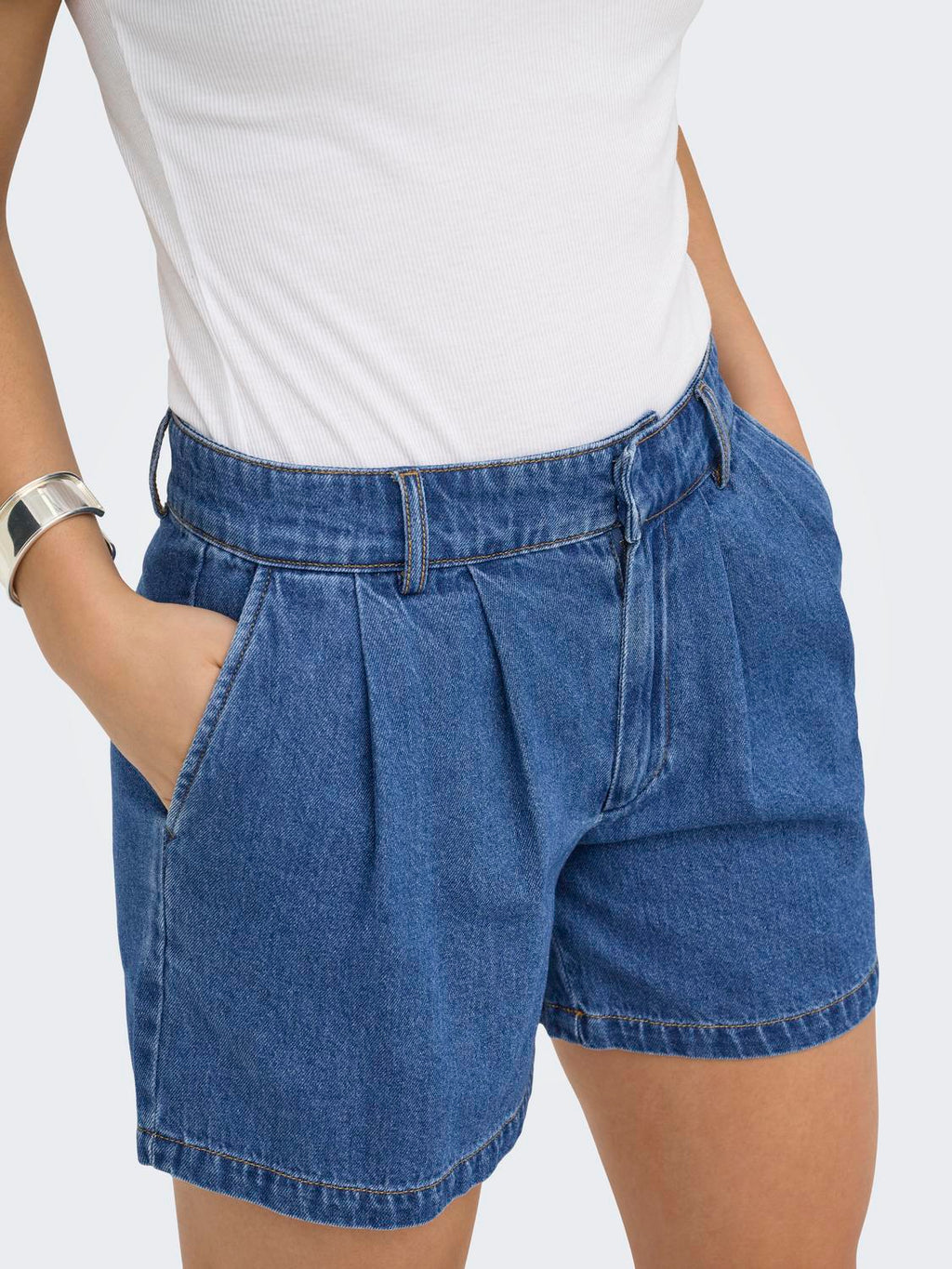 Short Loose Luka Tiro Medio - Medium Blue Denim