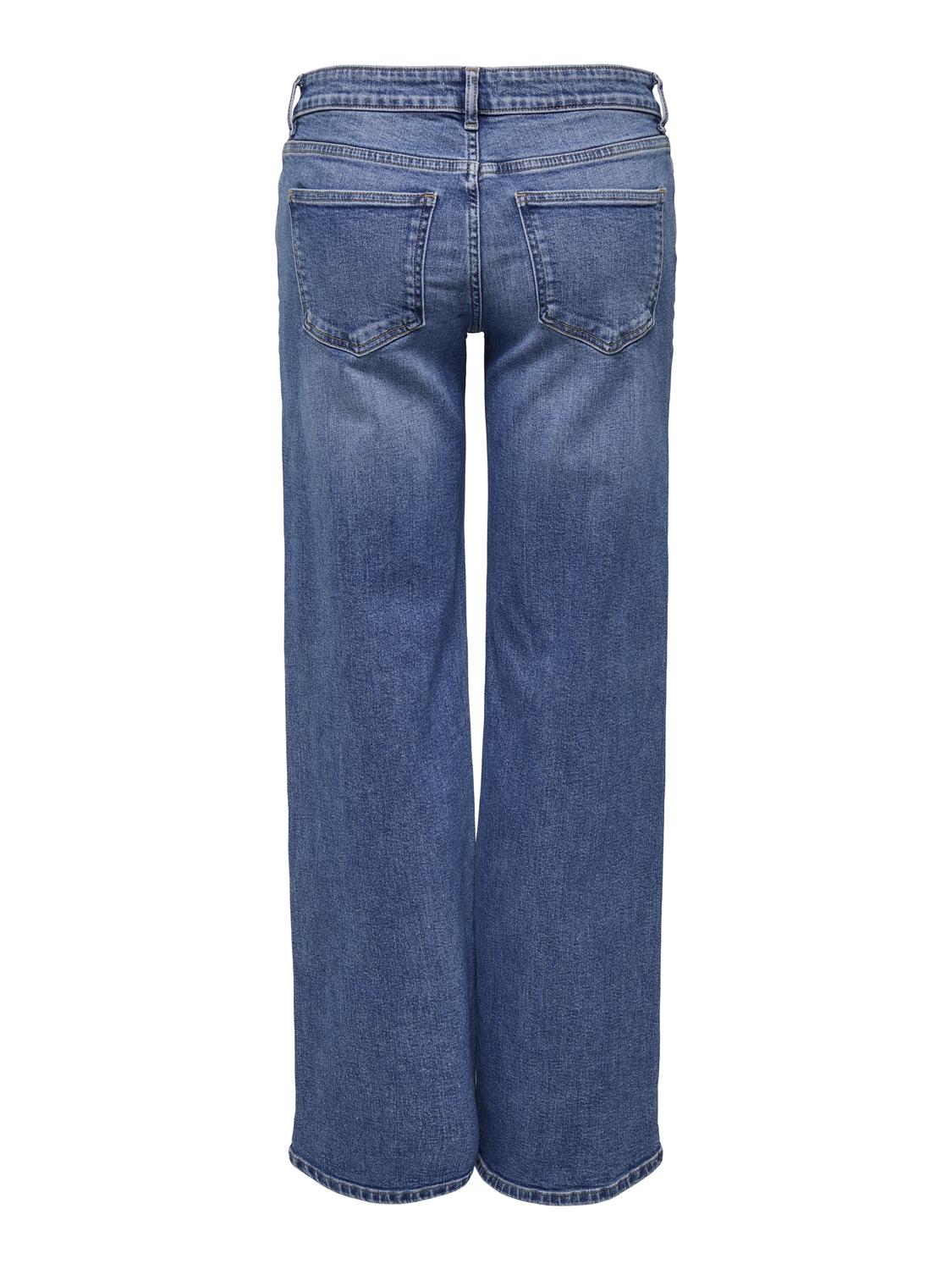 Jean Wide Leg Judy-O Tiro Bajo - Medium Blue Denim