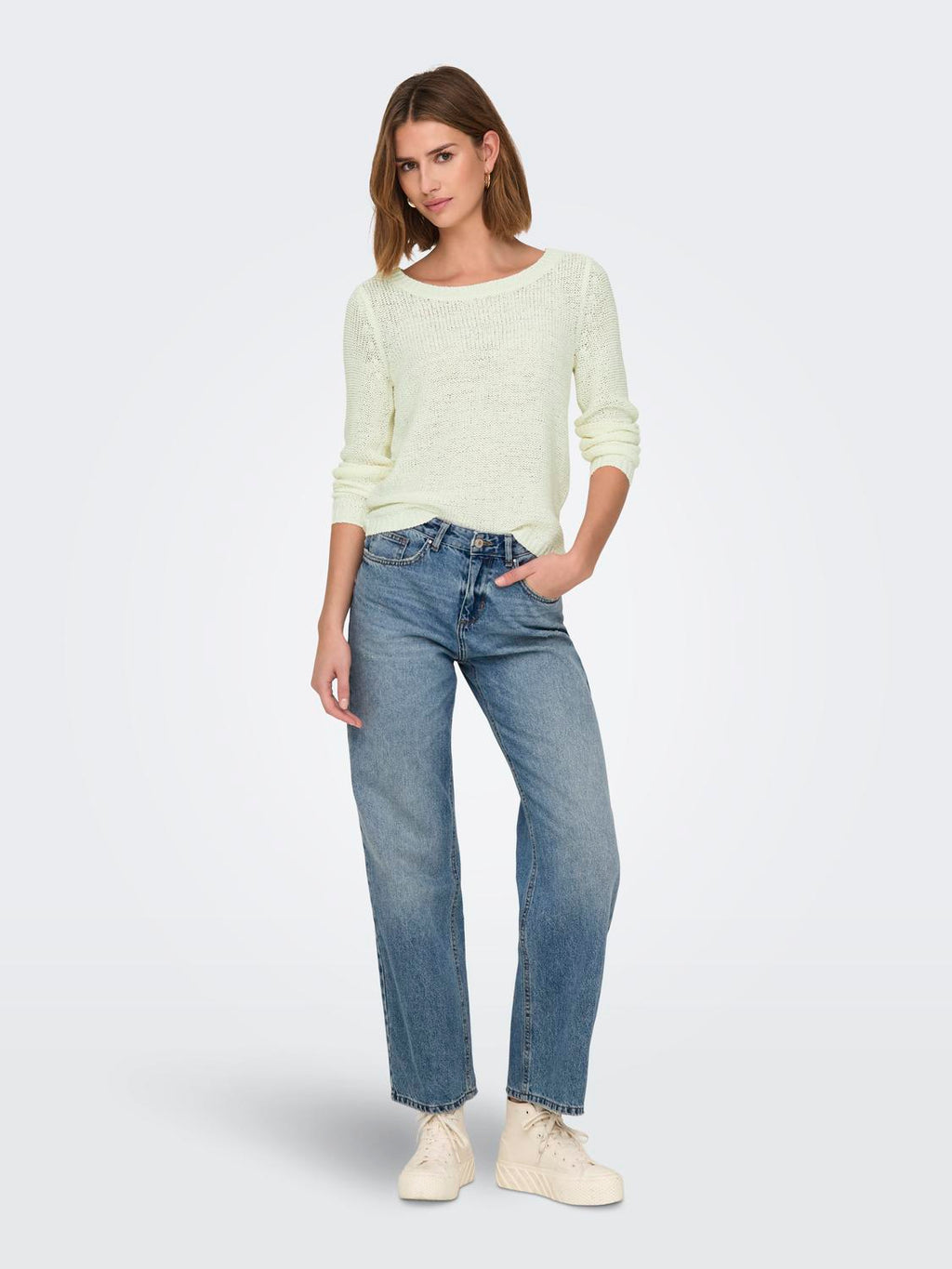 Sweater Regular Geena - Cloud Dancer