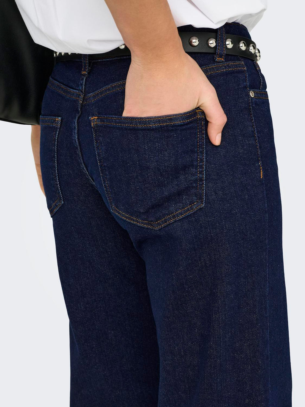 Jean Wide Leg Judy-O Tiro Bajo - Dark Blue Denim