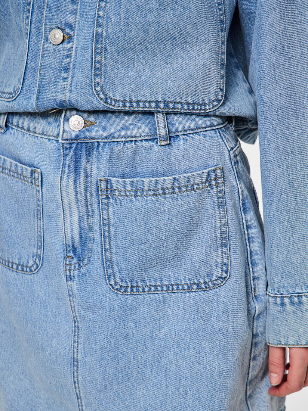 Pollera de Jean Mini - Light Blue Denim