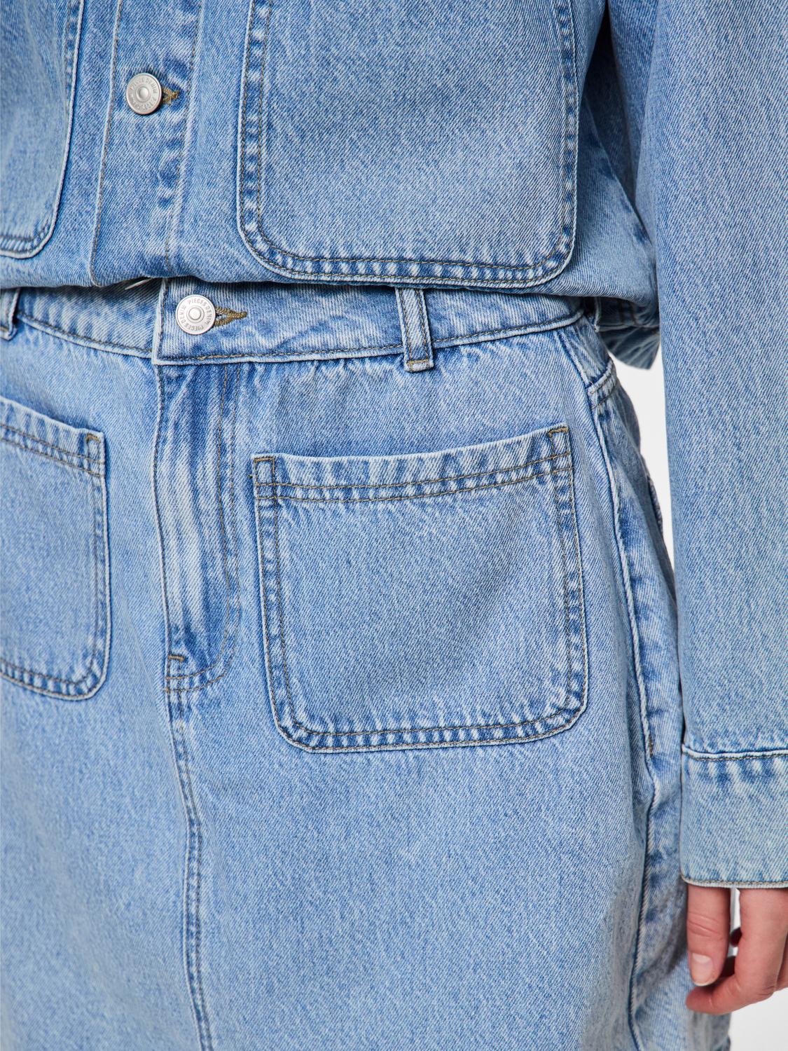 Pollera de Jean Mini - Light Blue Denim