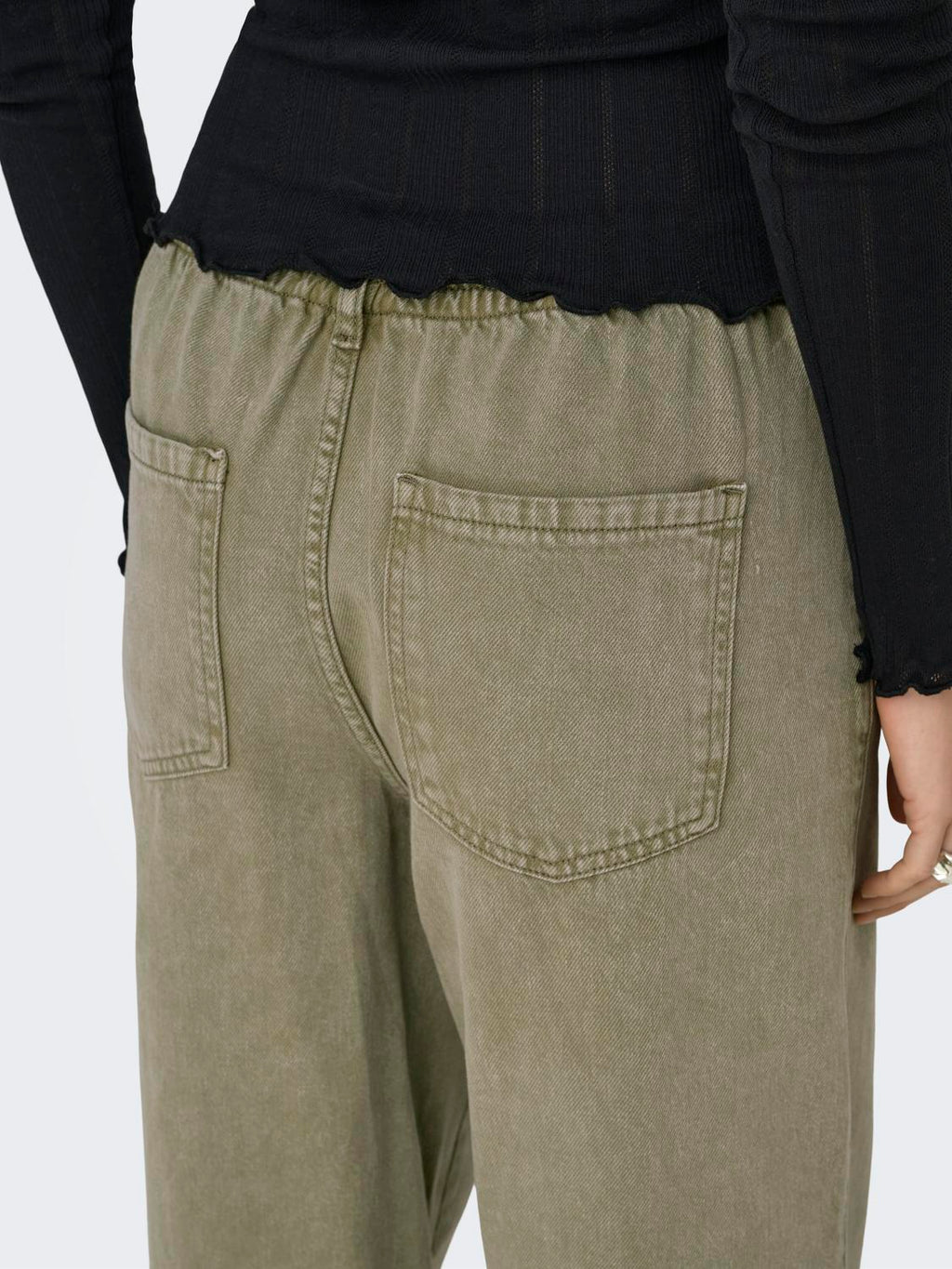 Pantalón Loose Tory Tiro Medio - Smokey Olive