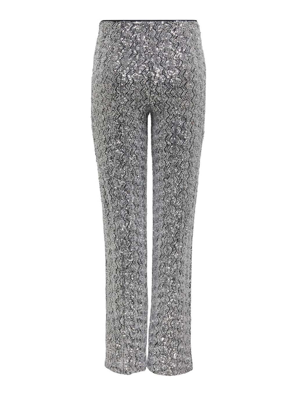 Pantalón Straight Flavy Tiro Alto - Silver