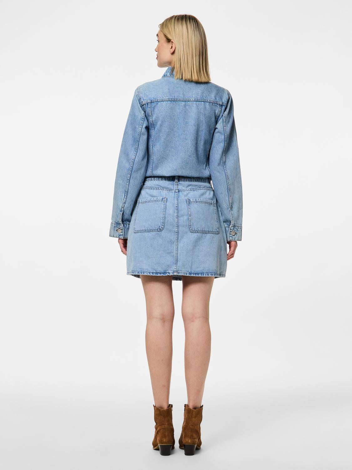 Pollera de Jean Mini - Light Blue Denim
