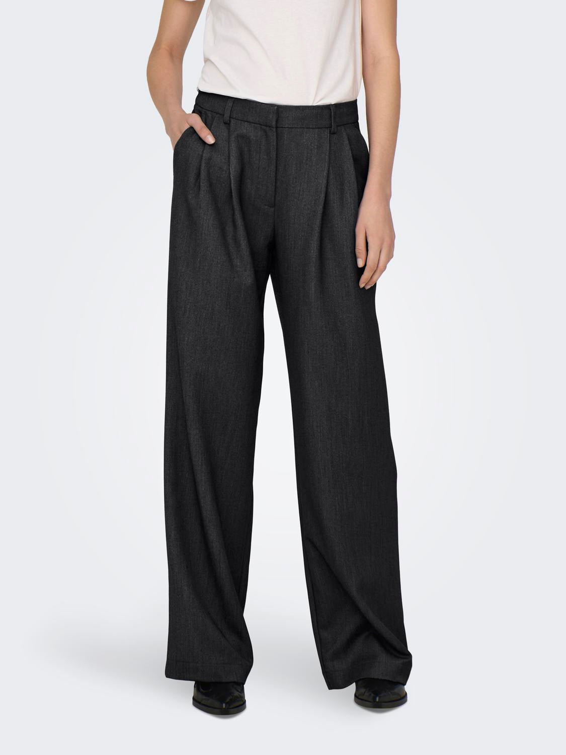 Pantalón Straight Hattie Tiro Alto - Black