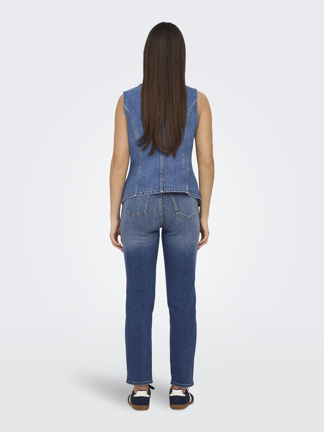 Chaleco Jean Giulina - Medium Blue Denim
