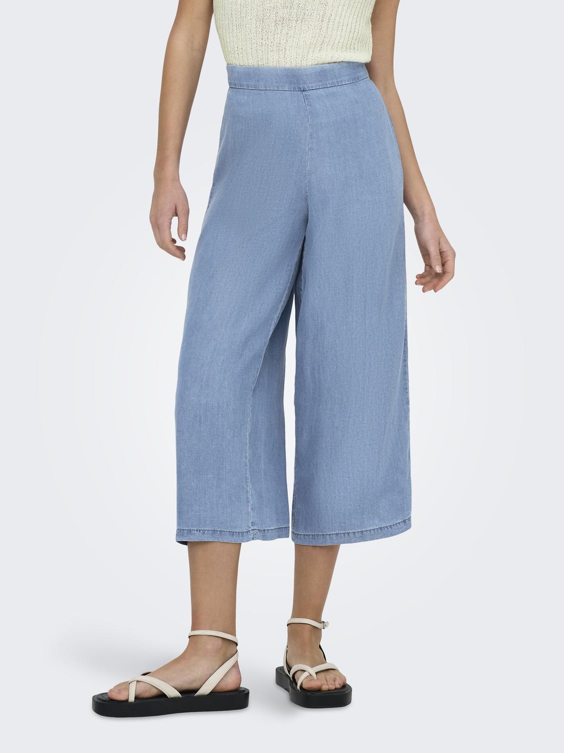 Pantalón Wide Leg Charis - Medium Blue Denim