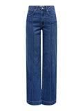 Jean Wide Leg Juicy Tiro Alto - Medium Blue Denim