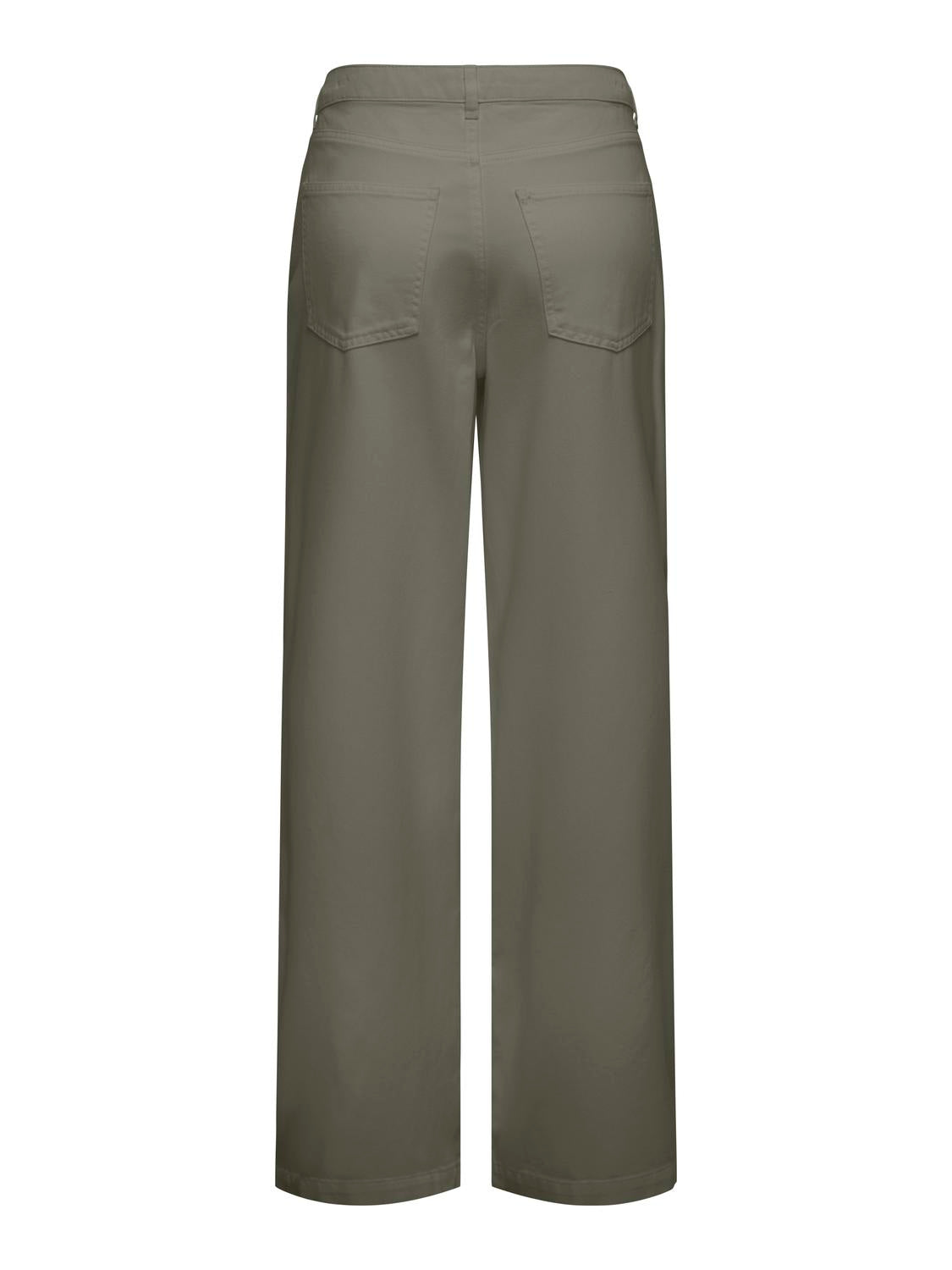 Pantalón Wide Leg Juicy-Soft Tiro Alto - Smokey Olive