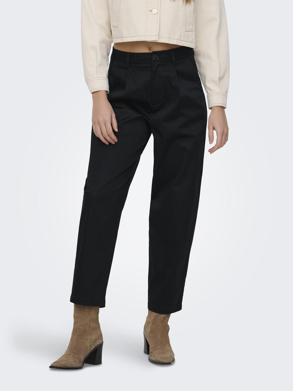 Pantalón Barrel Casil Tiro Alto - Black