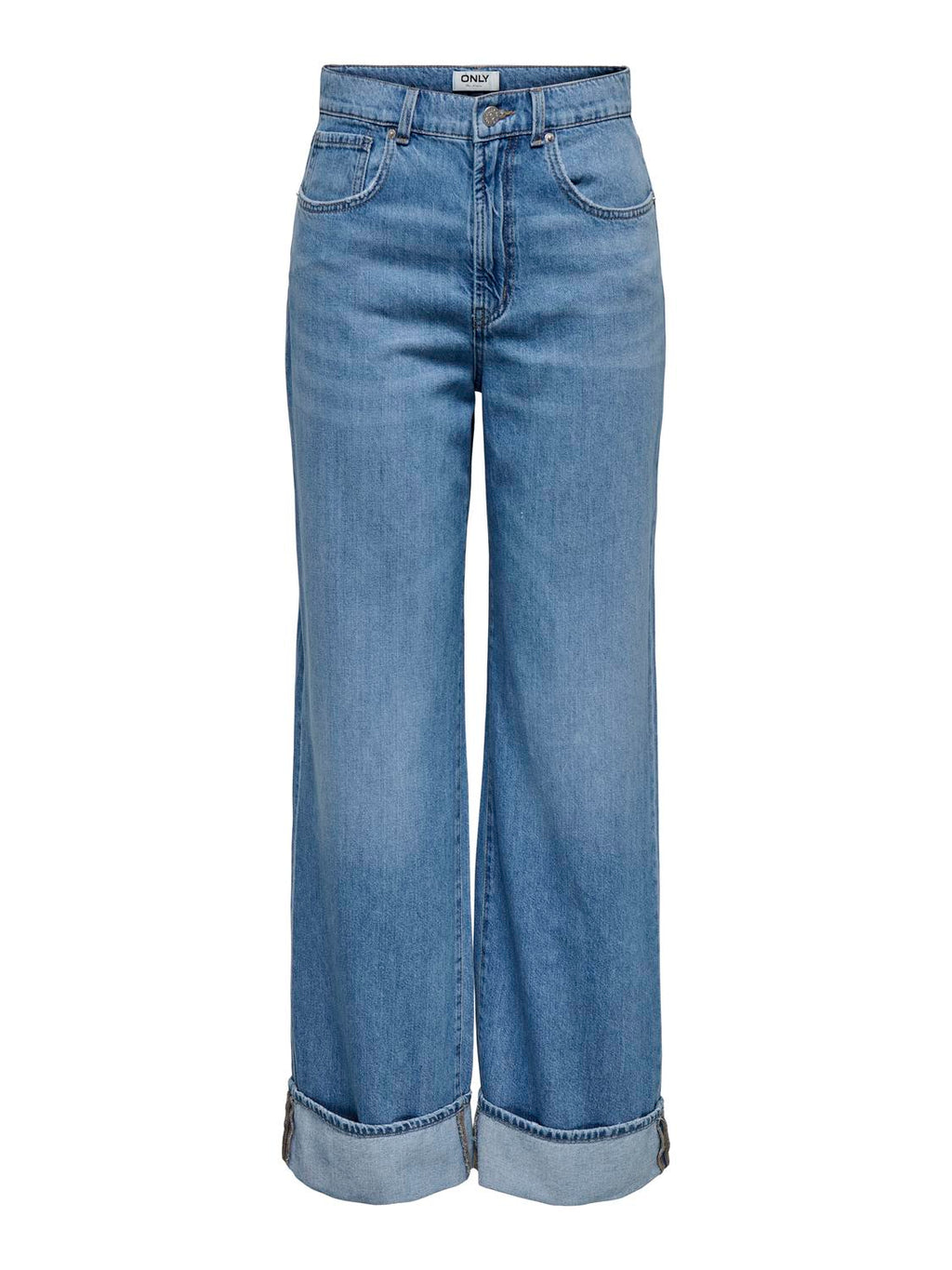 Jean Wide Leg Hope Tiro Alto - Medium Blue Denim