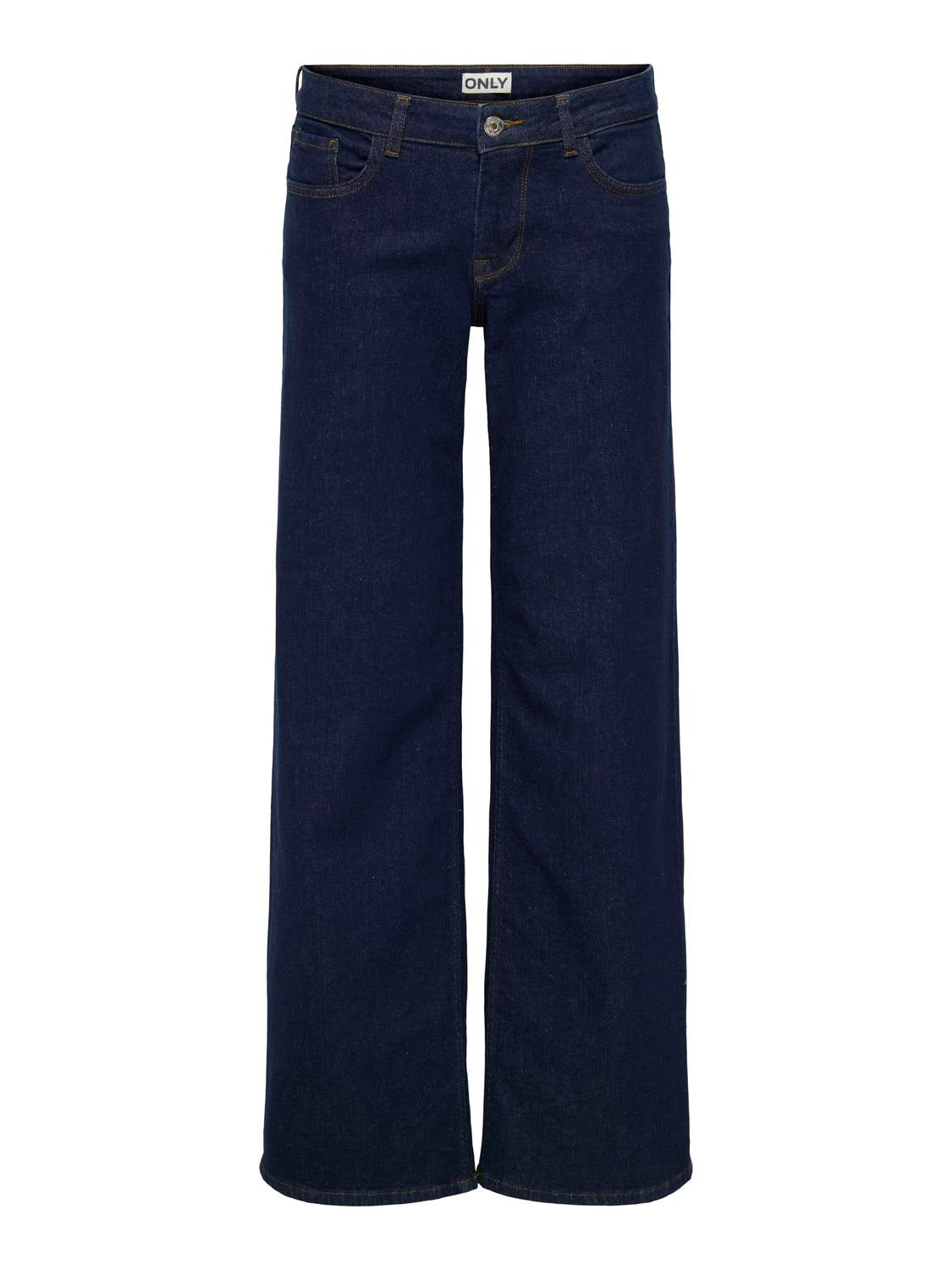 Jean Wide Leg Judy-O Tiro Bajo - Dark Blue Denim