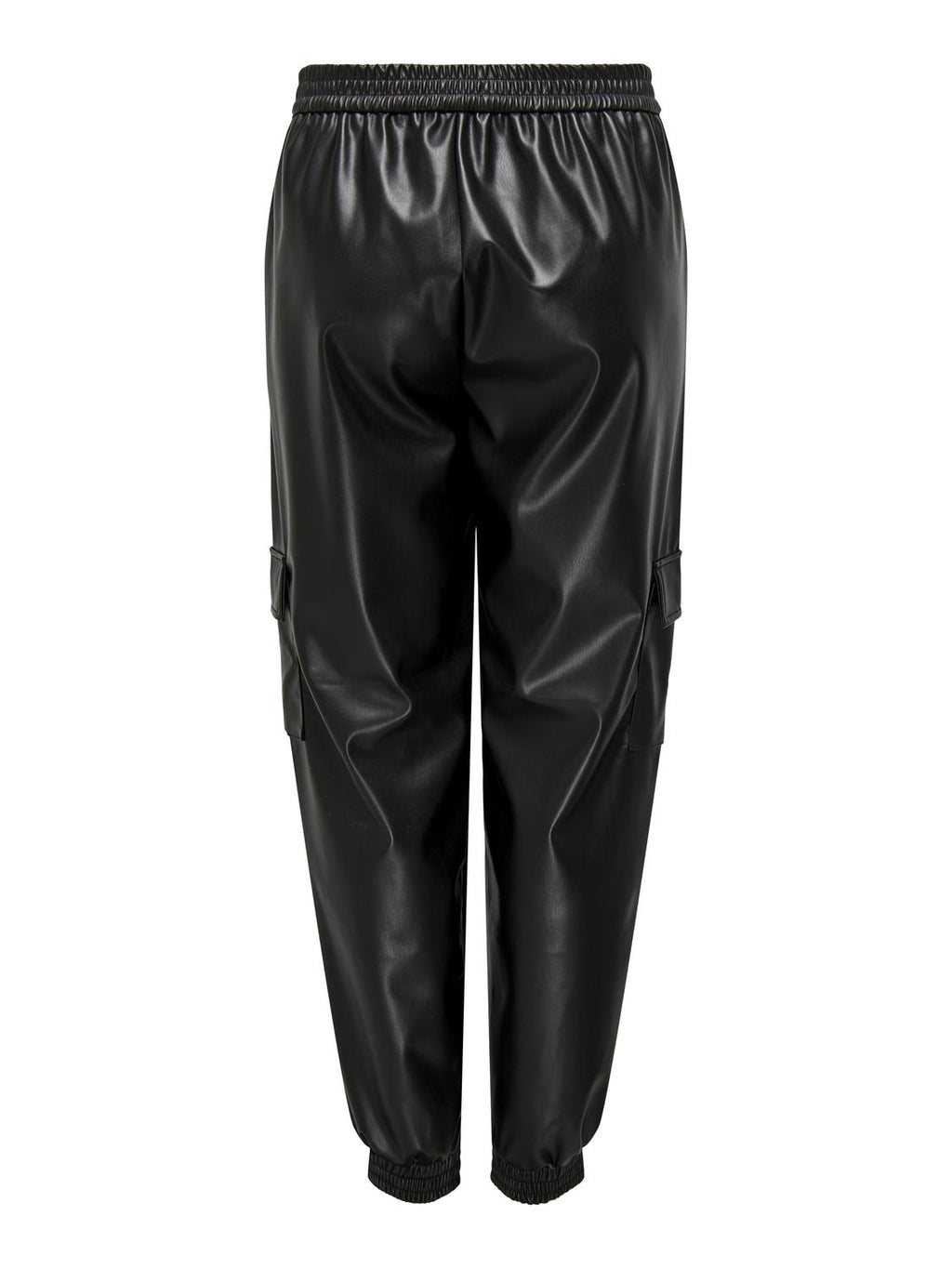 Pantalón Faduma-Tana Tiro Medio Faux Lea Cargo Cc - Black