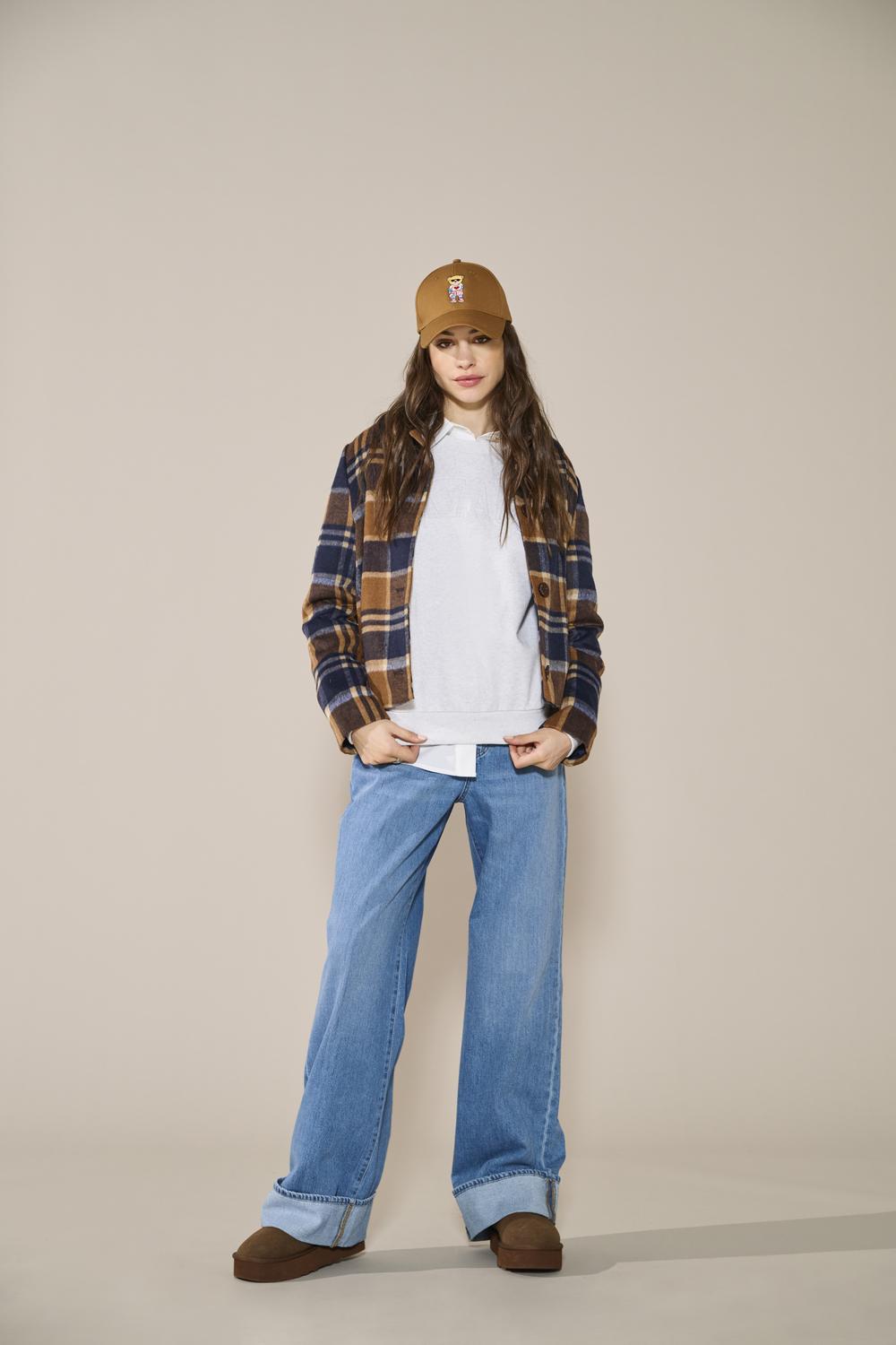 Jean Wide Leg Hope Tiro Alto - Medium Blue Denim