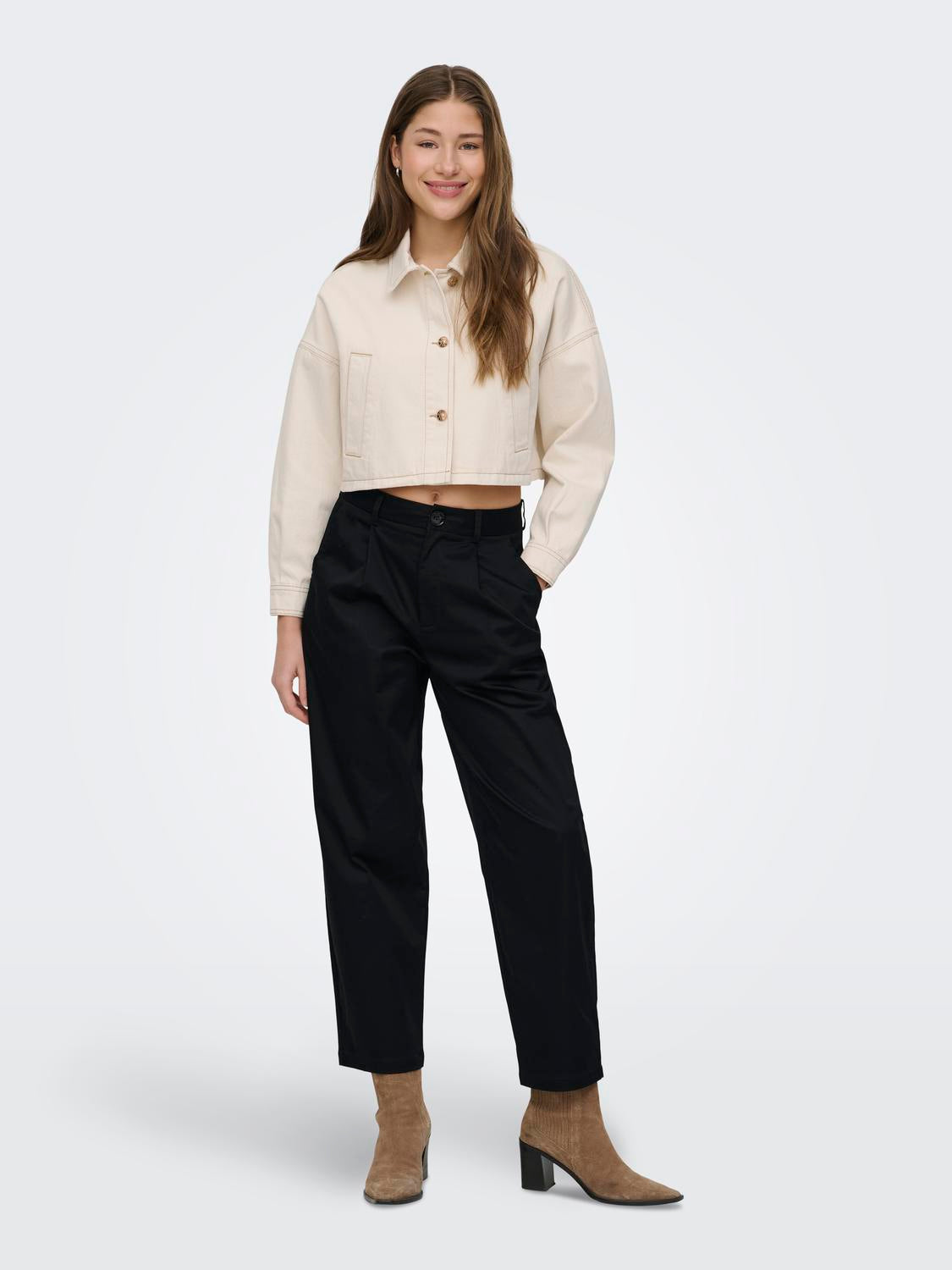 Pantalón Barrel Casil Tiro Alto - Black