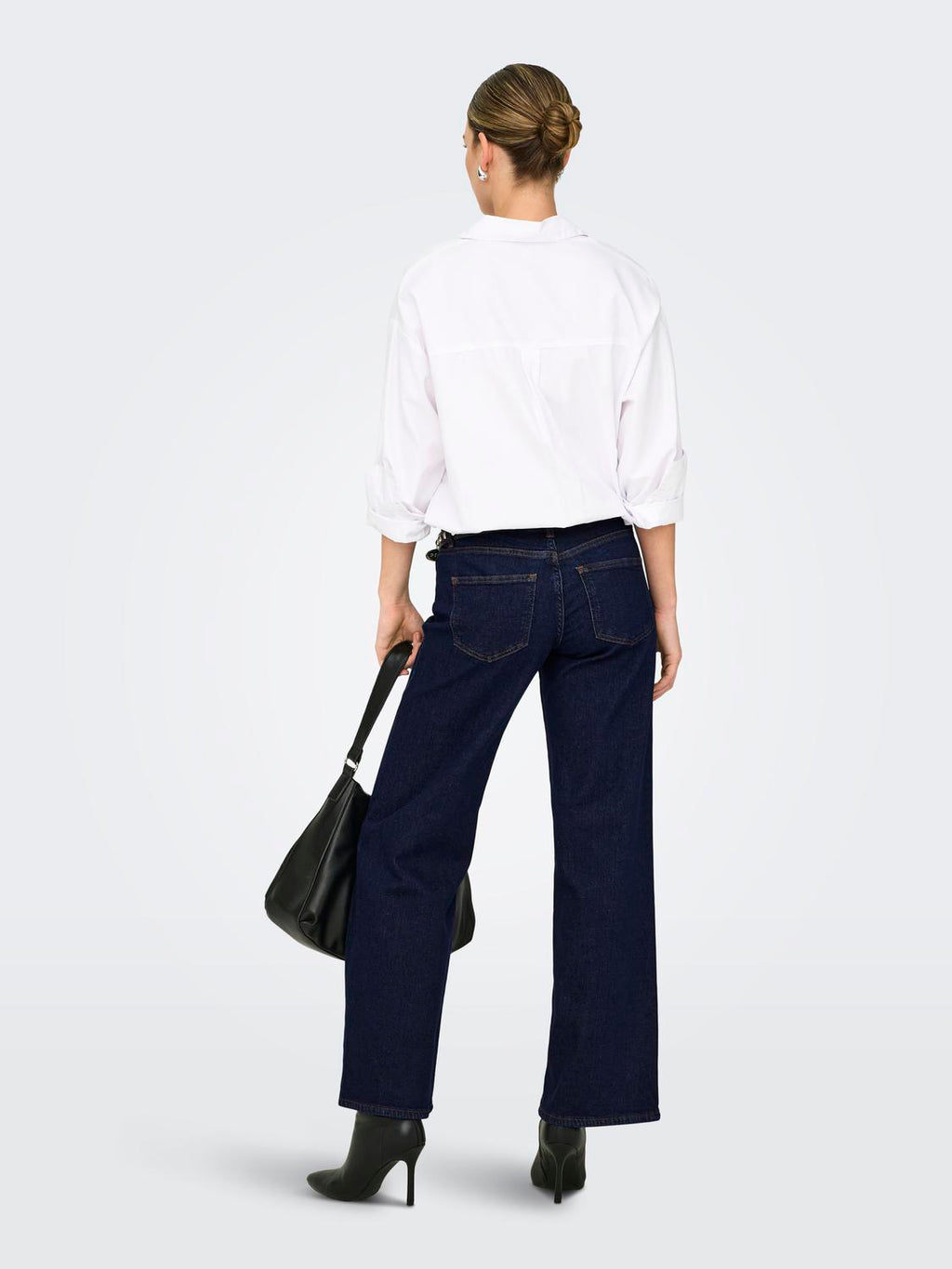 Jean Wide Leg Judy-O Tiro Bajo - Dark Blue Denim