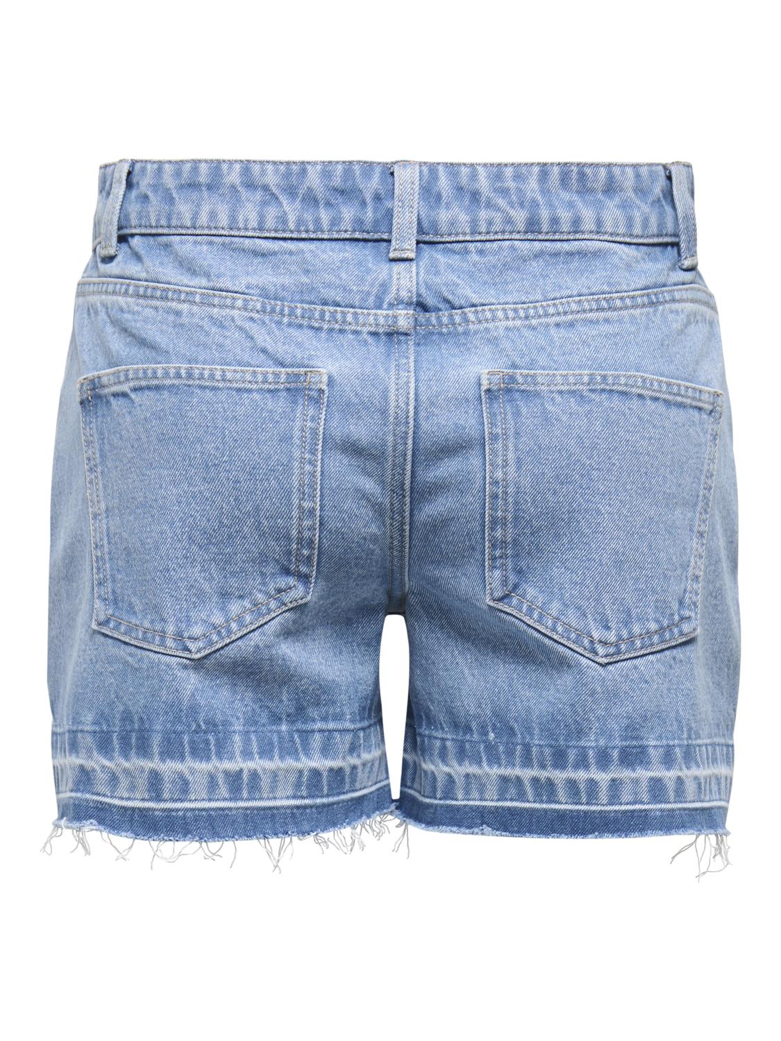 Short Regular Elaine Tiro Medio - Light Blue Denim